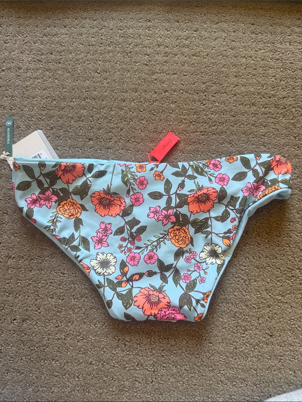 Maaji Light Blue Reversible Floral Bikini Bottom NWT - Picture 6 of 6